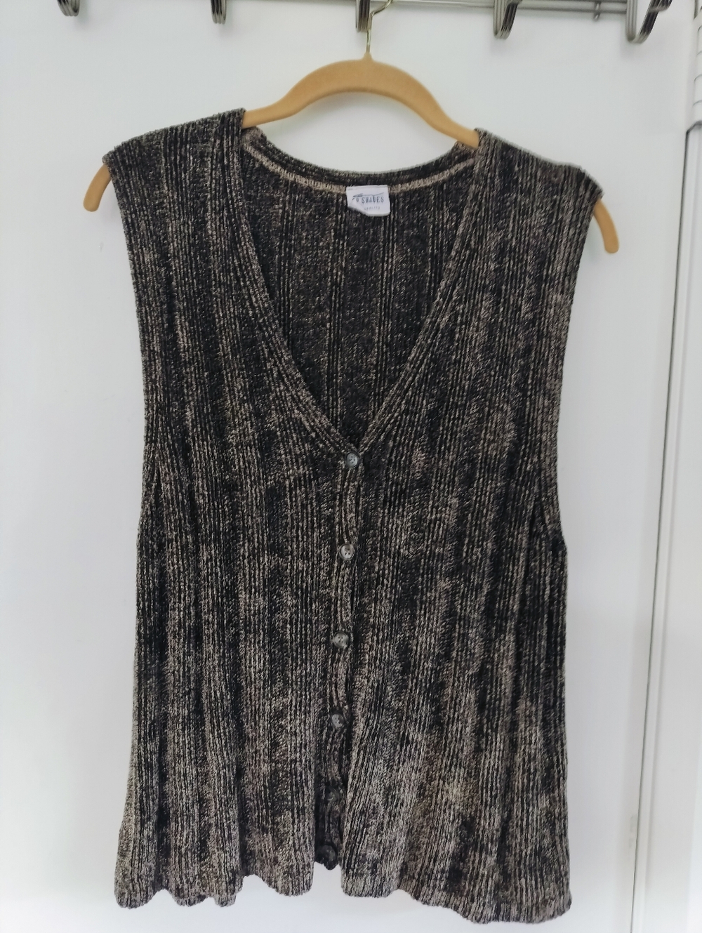 CP Shades Sausalito 100% Rayon  Vintage-Style, Button-Front Sweater Vest Medium